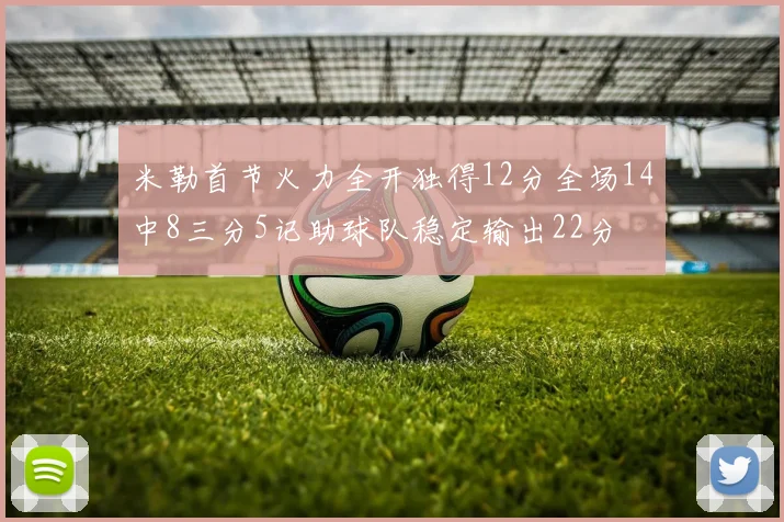 米勒首节火力全开独得12分全场14中8三分5记助球队稳定输出22分